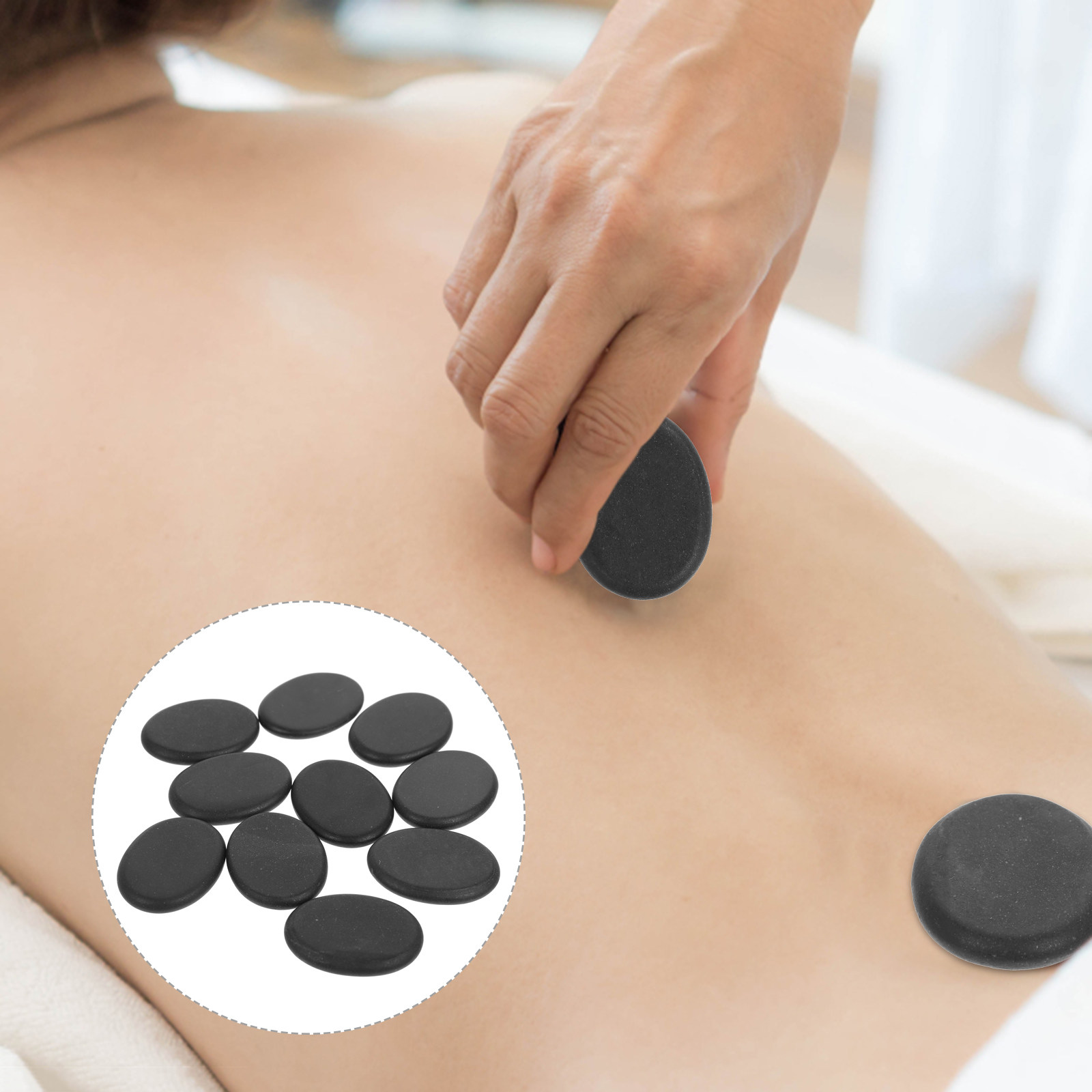 Foot Spa - 10 Adet Volkanik Sıcak Taşlar Doğal